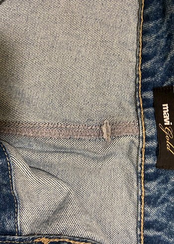 Düğmeli Mavi Denim Mini Etek - Görsel 3