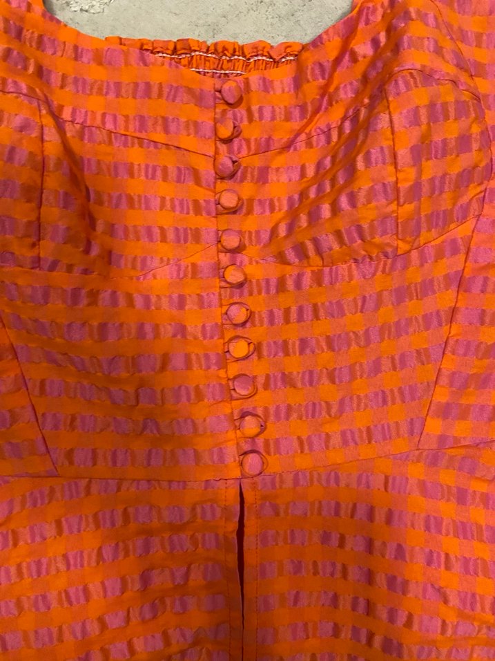 Düğmeli, Askılı, Pembe Midi Büstiyer - Görsel 2