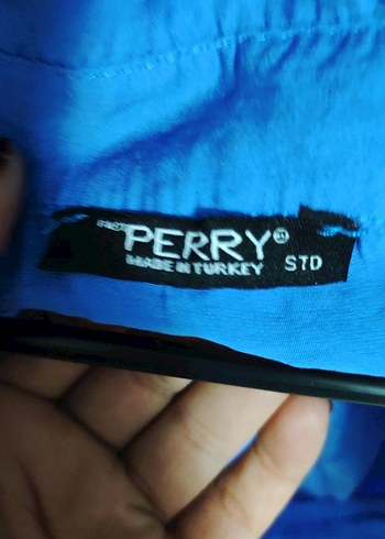 Mavi Keten Kadın Gömlek - Görsel 2