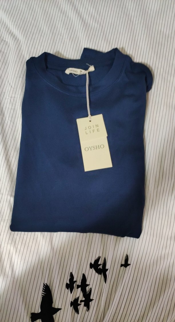 Kadın Lacivert Uzun Kollu Basic Tişört - Görsel 3