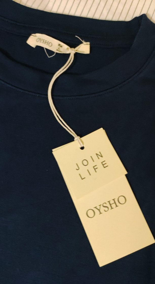 Kadın Lacivert Uzun Kollu Basic Tişört - Görsel 2