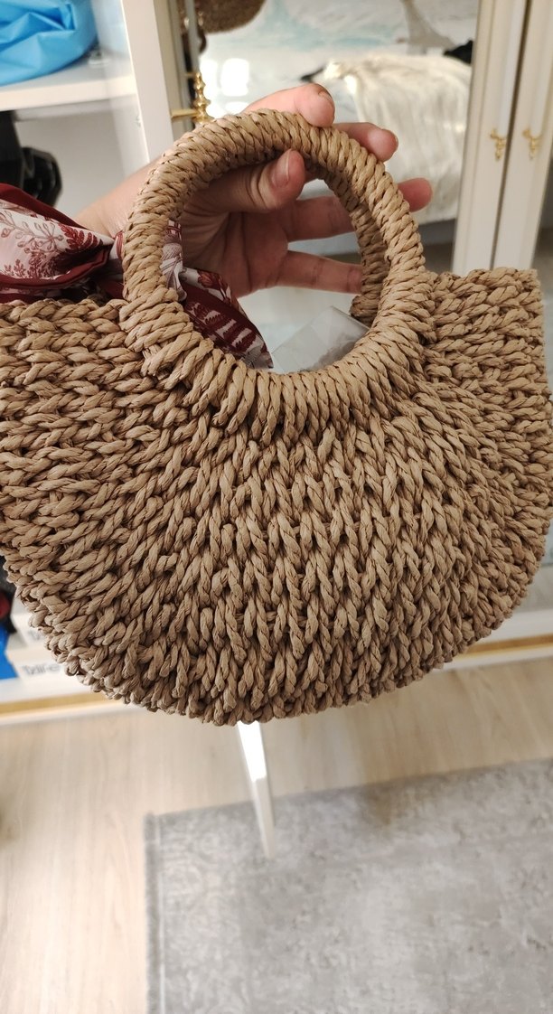 Püsküllü Örgü Bohem Kadın Çanta - Görsel 2