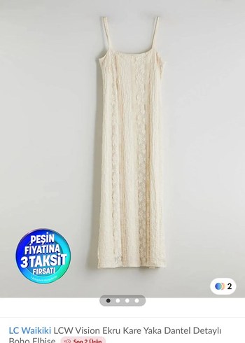 Dantel Detaylı Bohem Beyaz Uzun Elbise - Görsel 6