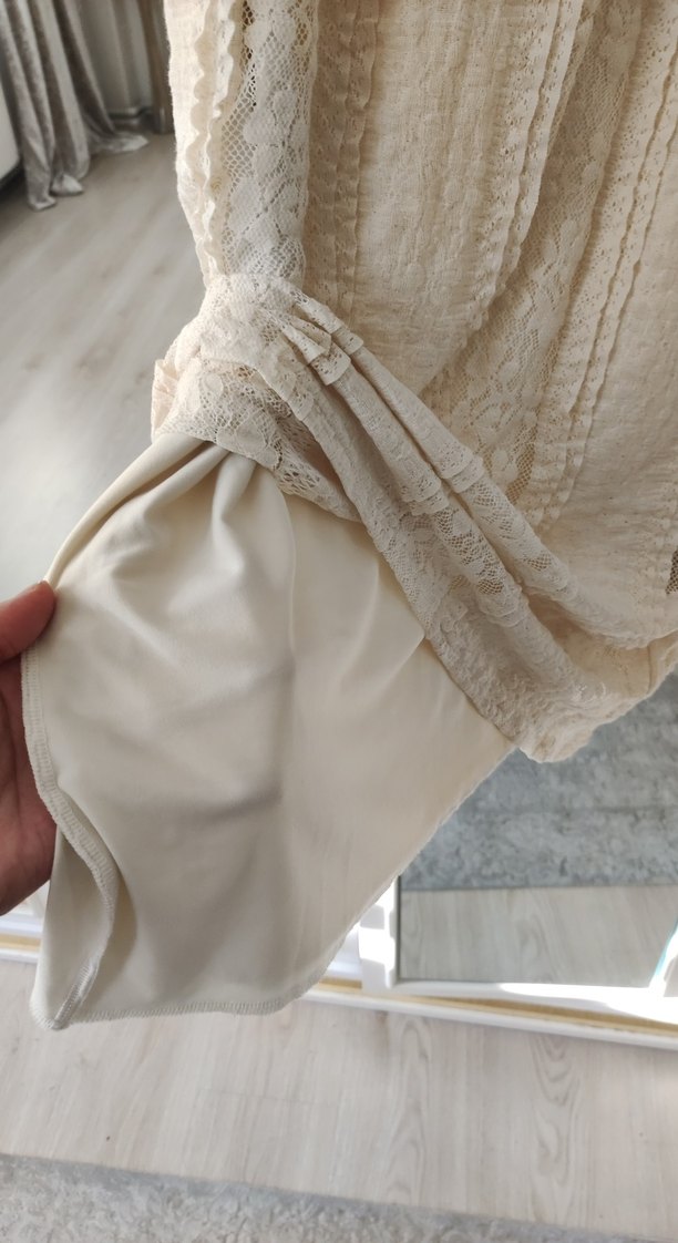 Dantel Detaylı Bohem Beyaz Uzun Elbise - Görsel 3