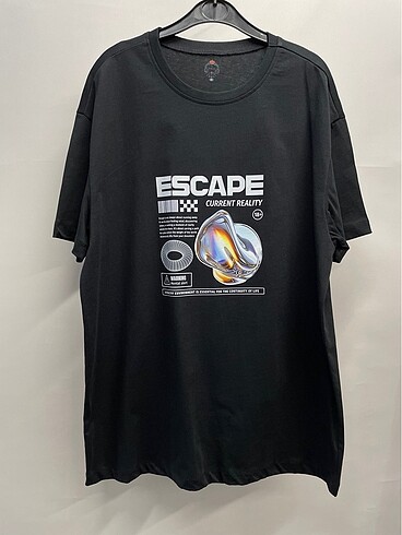 Yazlık pamuklu kumaş Klasik Kalıp escape Baskılı T-shirt