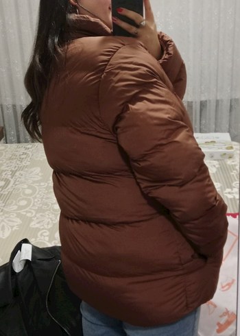 Kinetix Kahverengi Fermuarlı Midi Kadın Kış Montu