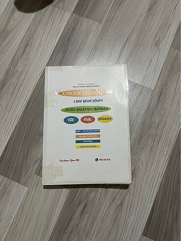 Çocuk gelişimi 1. Sınıf bahar dönemi