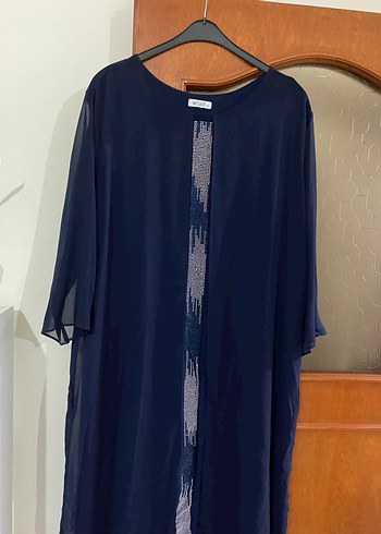 Kadın Lacivert Uzun Salaş Elbise - Görsel 3