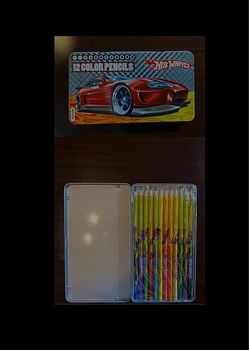 12 Renk Hot Wheels Kuru Boya Seti