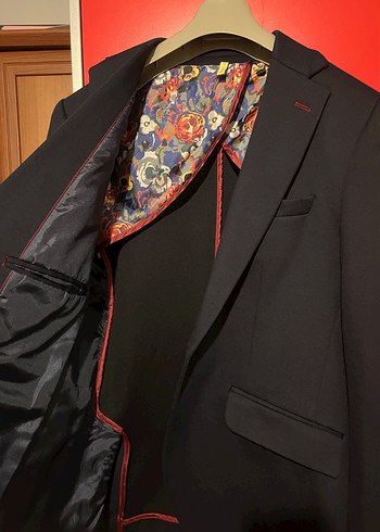 Siyah Düz Erkek Takım Ceket, Uzun Kollu - Görsel 4