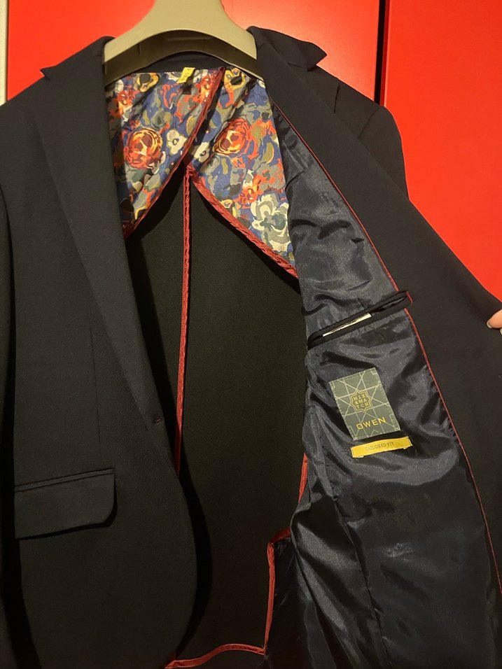 Siyah Düz Erkek Takım Ceket, Uzun Kollu - Görsel 2