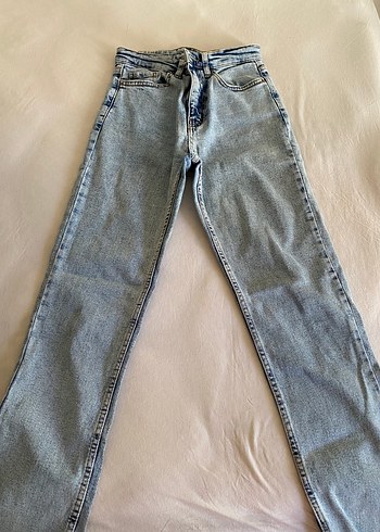 Kadın Mavi Denim Regular Fit Midi Jean