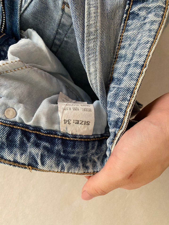 Kadın Mavi Denim Regular Fit Midi Jean - Görsel 3