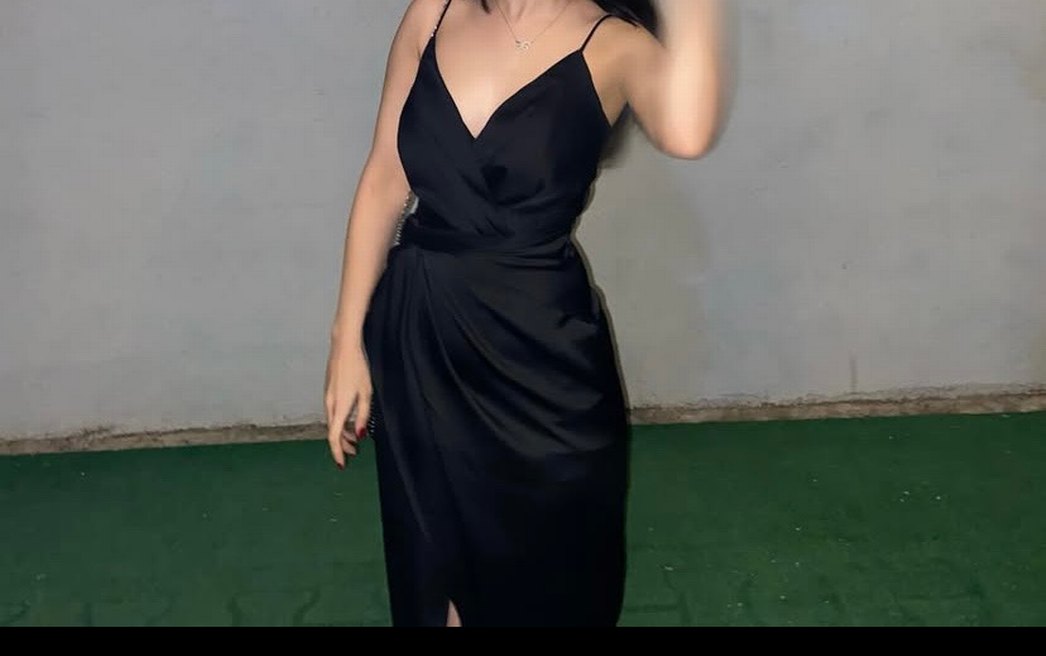 Siyah Drapeli Uzun Abiye Elbise - Görsel 2