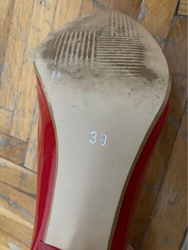 39 Beden kırmızı Renk Kırmızı Topuklu Ayakkabı