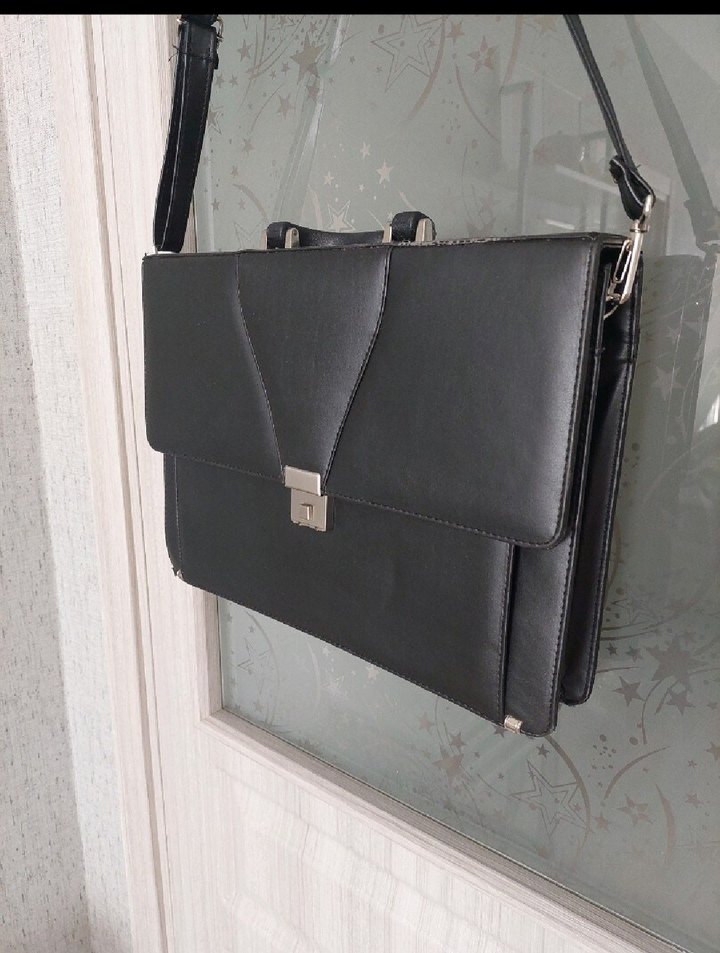 Klasik Siyah Erkek Evrak Çantası - Görsel 3