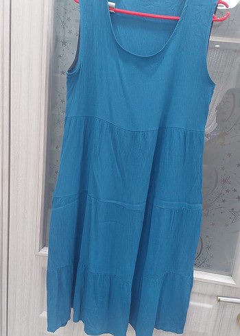 Mavi Salaş Uzun Kollu Elbise - Görsel 6