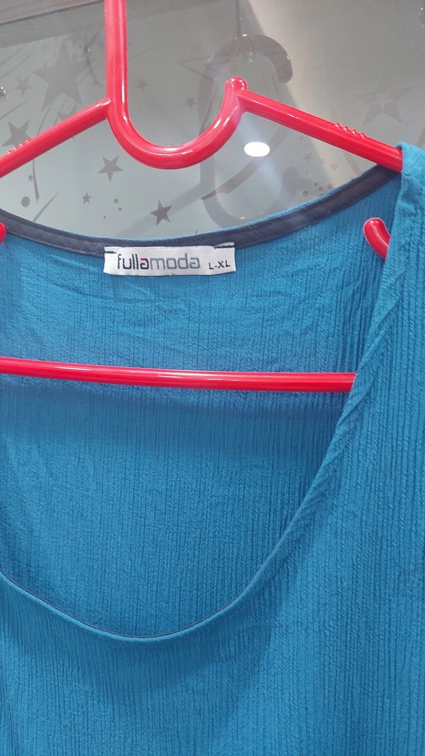 Mavi Salaş Uzun Kollu Elbise - Görsel 5