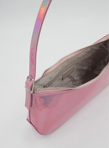 Bershka Pembe hologram çanta