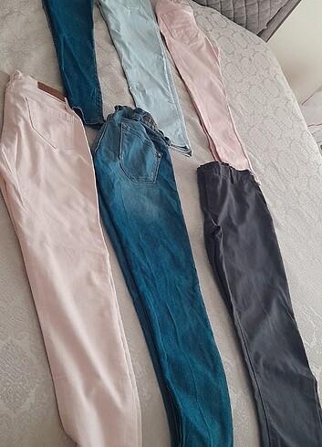 Standart Beden Beden lacivert Renk kiz cocuk kot pantolon