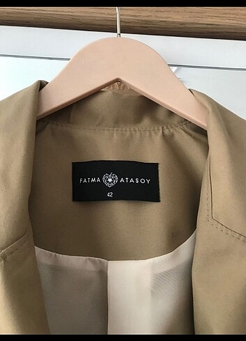 xl Beden camel Renk Fatma Atasoy Bayan trençkot ara boy