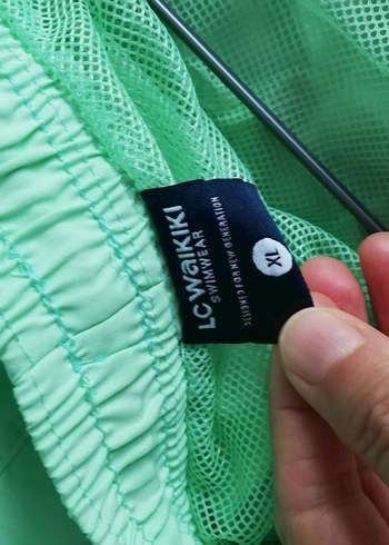 Erkek Loose Fit Yeşil Basic Deniz Şortu - Görsel 6