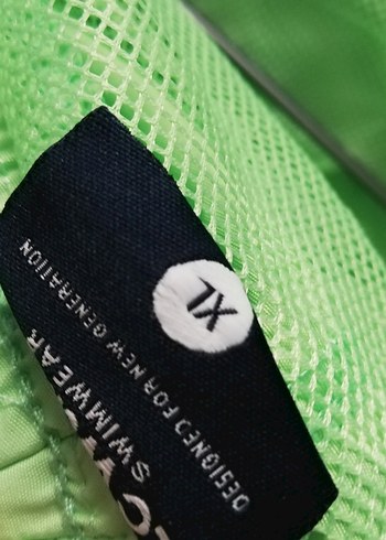 Erkek Loose Fit Yeşil Basic Deniz Şortu - Görsel 7