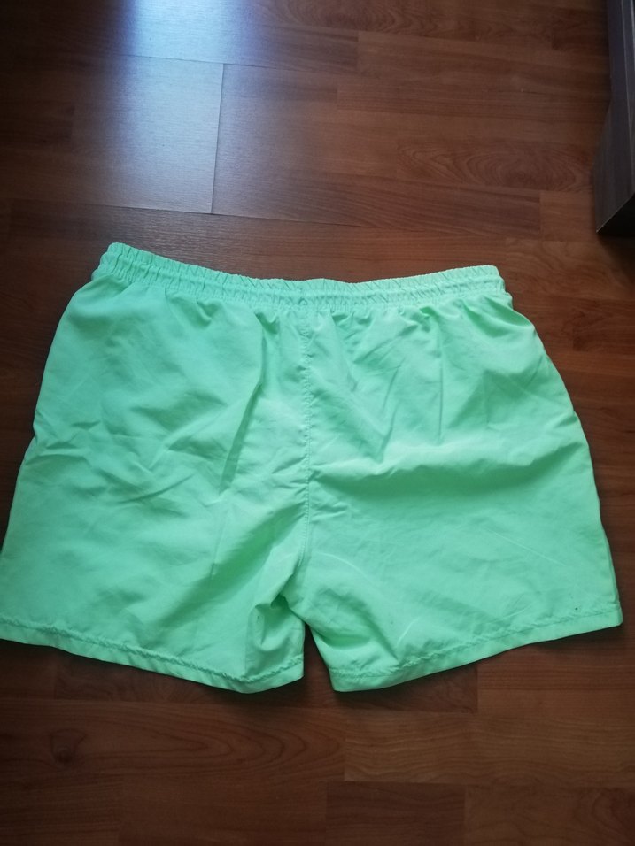 Erkek Loose Fit Yeşil Basic Deniz Şortu - Görsel 2