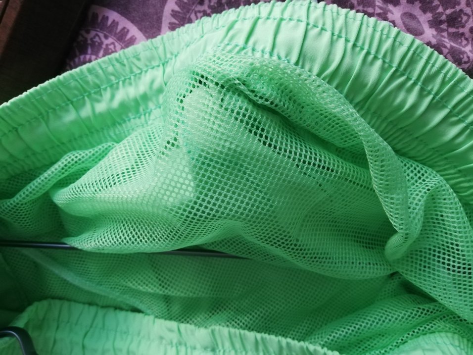 Erkek Loose Fit Yeşil Basic Deniz Şortu - Görsel 5