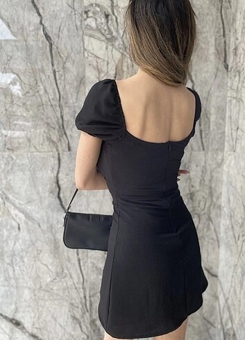 xs Beden Siyah Mini Elbise
