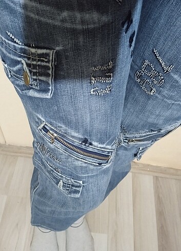 38 Beden mavi Renk Pantolon