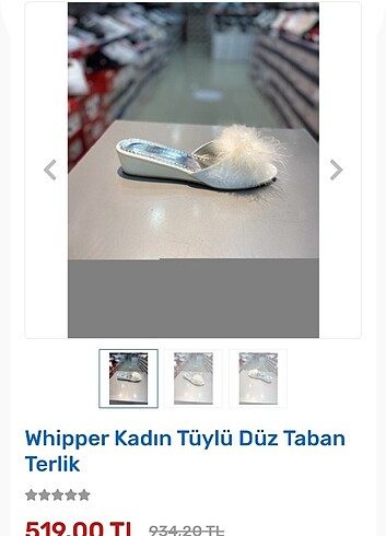 Taşlı tüylü ev terliği 