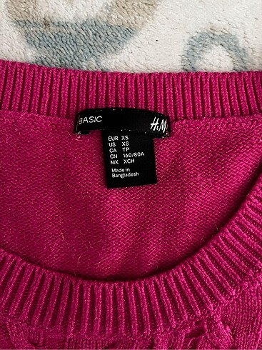 H&M Fuşya hm kazak