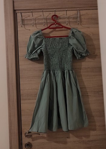 Diğer su yeşili mini Kadın Elbise