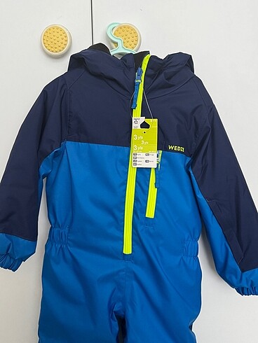 24-36 Ay Beden mavi Renk Decathlon erkek çocuk kar tulumu mont