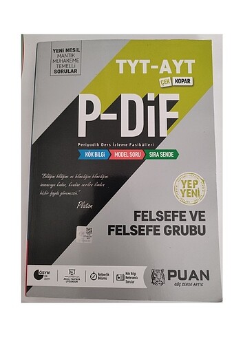 PUAN YAYINLARI P-DİF TYT AYT FELSEFE 