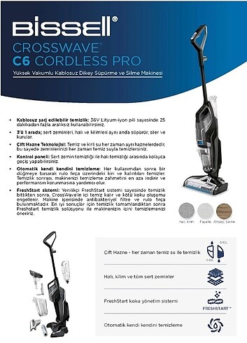 Bissell crosswave c6 cordless pro 