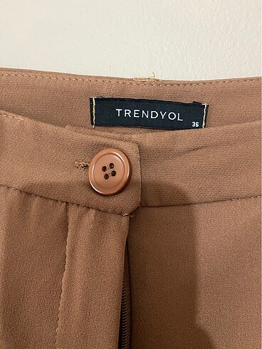 s Beden Trendyolmilla Camel Kumaş Pantolon