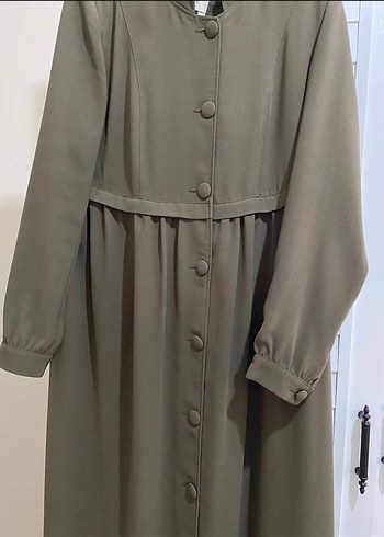 Düğmeli Uzun Kollu pardesü ferace - Görsel 3