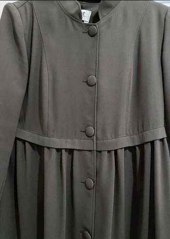 Düğmeli Uzun Kollu pardesü ferace - Görsel 4