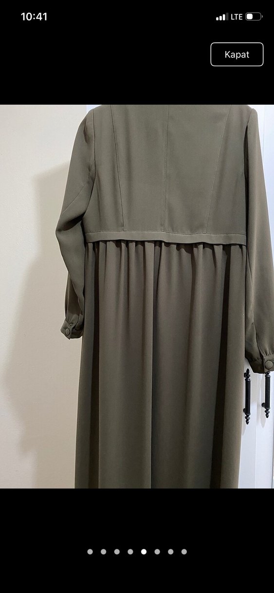 Düğmeli Uzun Kollu pardesü ferace - Görsel 5