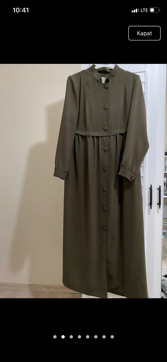 Düğmeli Uzun Kollu pardesü ferace - Görsel 2