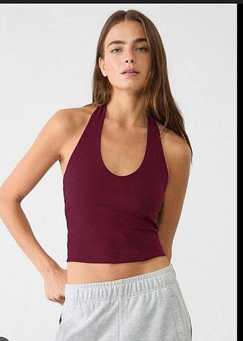 Halter yaka crop