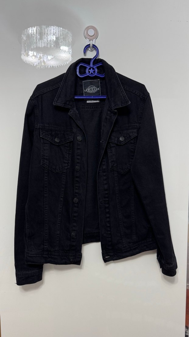 SİYAH KOT CEKET - Görsel 5