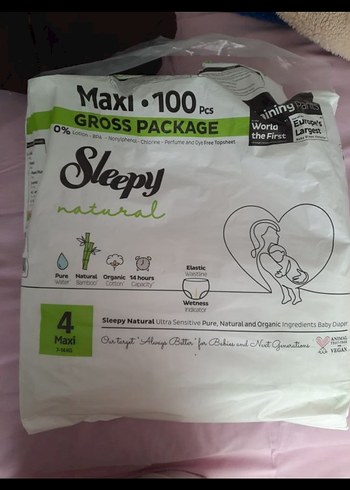 Sleepy Sleepy Natural Maxi Bebek Bezi 4 Beden 100 Adet külot