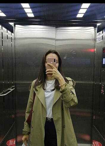 32 Beden haki Renk Trendyomilla Trençkot