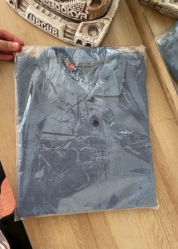 Mavi Düğmeli Erkek Polo Tişört - Görsel 5