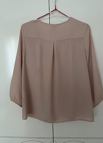 m Beden ten rengi Renk H&M pudra bluz