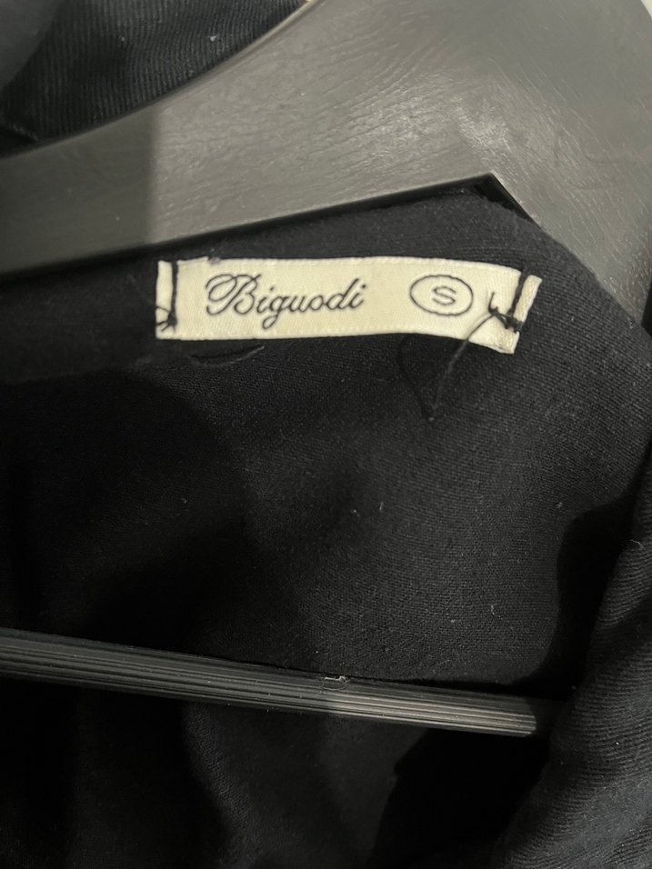 Siyah Düğmeli Midi Kadın Kot Ceket - Görsel 3