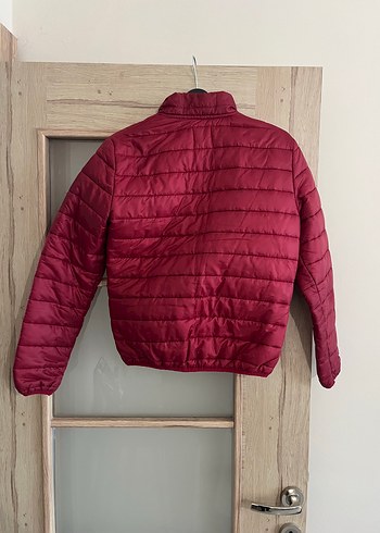 Bordo Fermuarlı Kadın Mont - Görsel 2